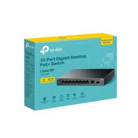 TP-Link TL-LS1210GP 10-Port Gigabit Switch 8-Port PoE+ - slika 4