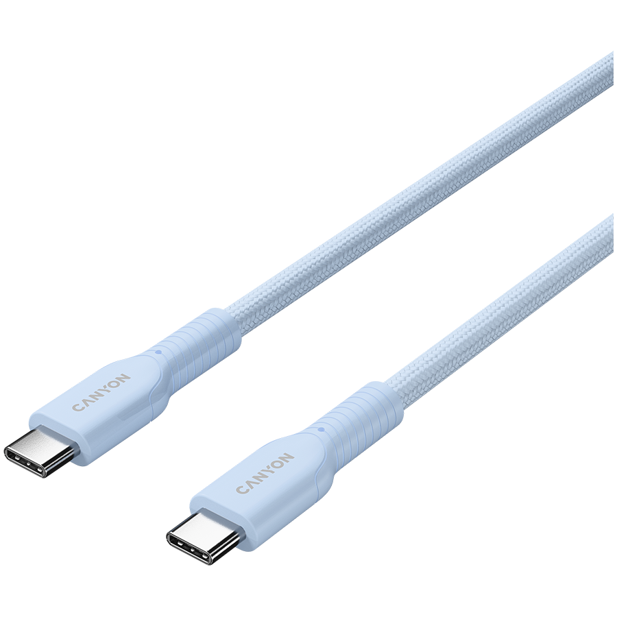 CANYON cable OnWire 60CL C-C 60W COLOR Braided 1m Light Blue - slika 2