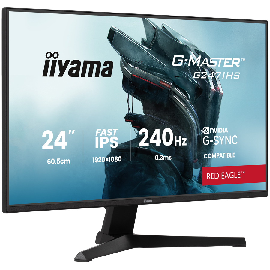 IIYAMA Gaming Monitor G2471HS-B1 G-MASTER 23.8" Fast IPS 1920 x 1080 350cd 1000:1 0.3ms  HDMI DP Tilt - slika 3