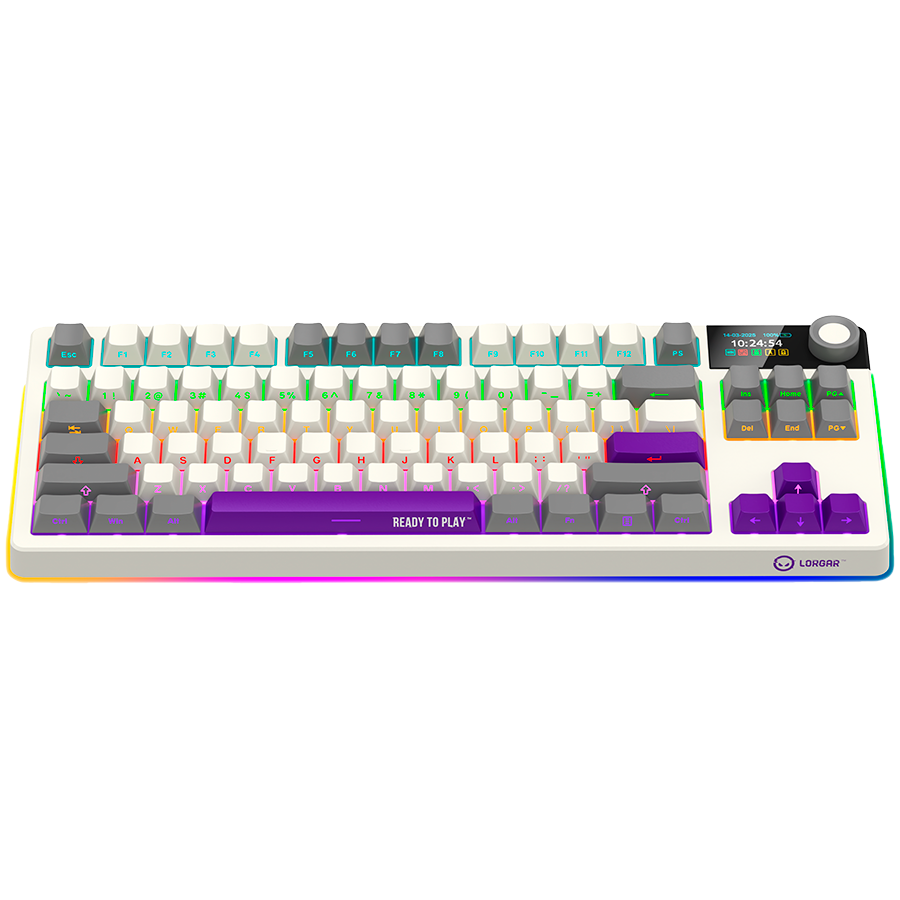 LORGAR KBP70TKLW, Wireless TKL Mechanical Gaming Keyboard Pro, Beige, EN layout - slika 3