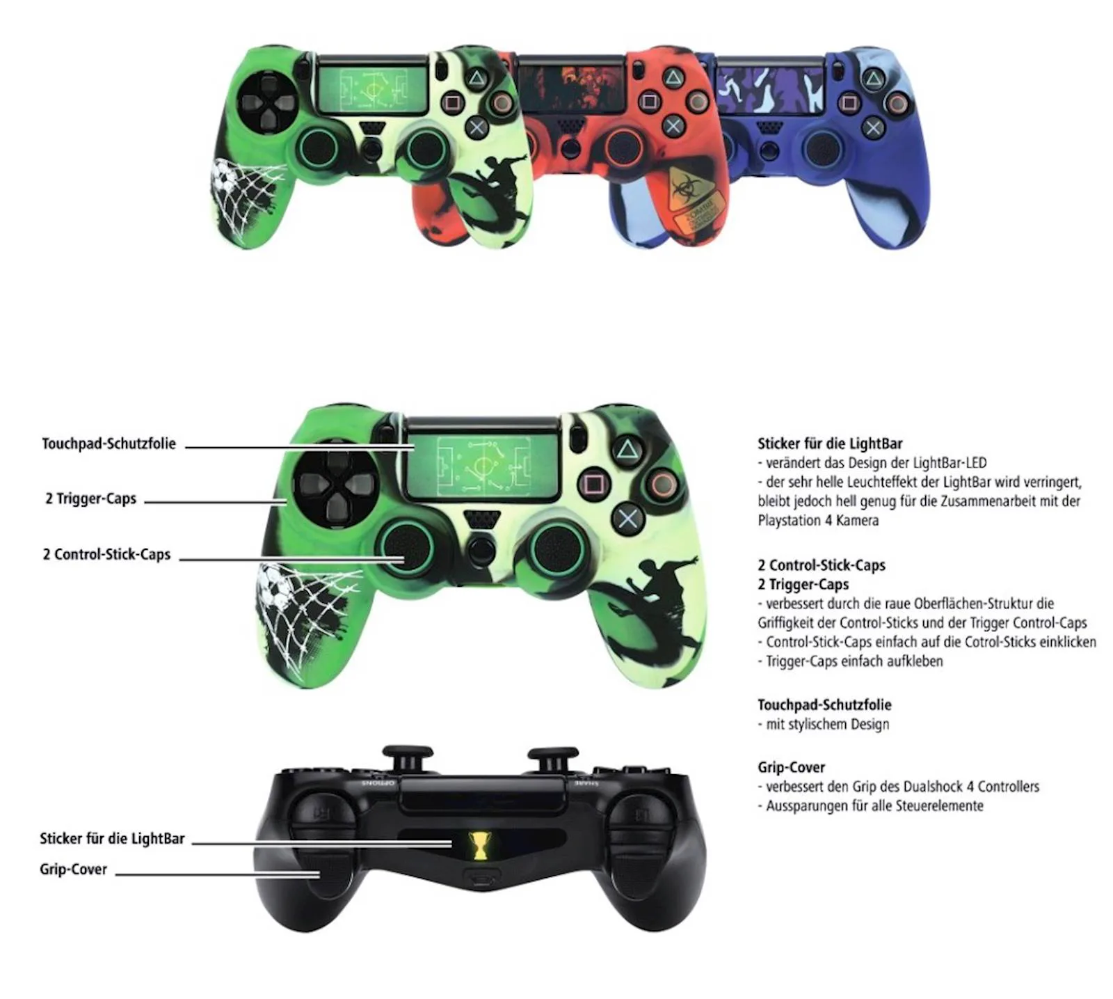 Paket dodataka HAMA za PS4/SLIM/PRO Dualshok 4 kontroler - slika 2