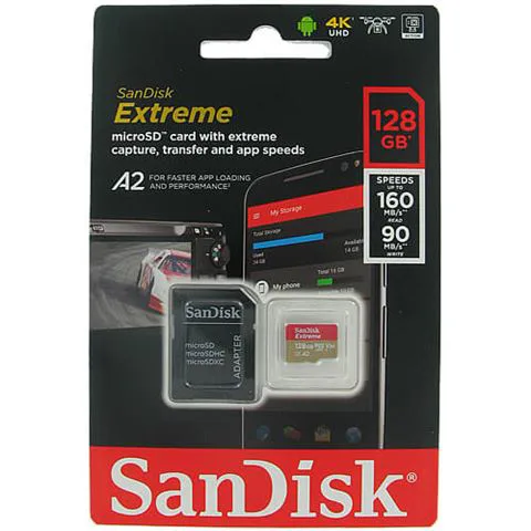Memorijska kartica SanDisk Extreme microSDXC, A1, V30, U3 128GB