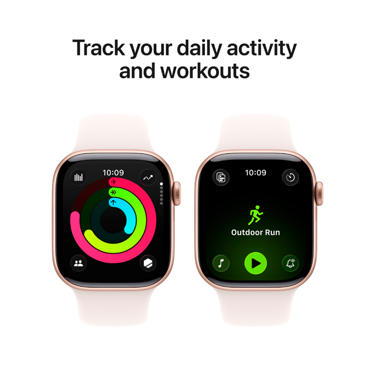Apple Watch Series 11 GPS 42mm Rose Gold Aluminium Case with Light Blush Sport Band - S/M,Model A3331 - slika 8