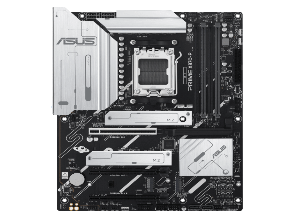 ASUS MB PRIME X870-PX870, AM5; 4xDDR54x M.2; 2x SATA,HDMI,10x USB, RAID,ATX - slika 4