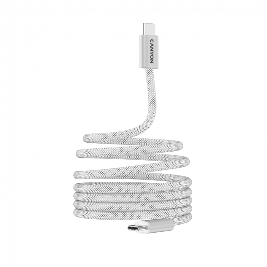 CANYON cable OnWire 60MG C-C 60W Magnet Braided 1m White - slika 2