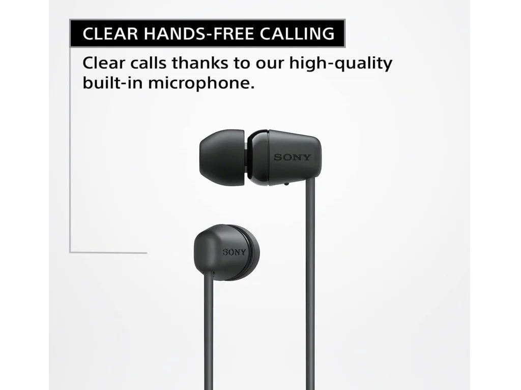 Sony slusalice WIC100, crnein-Ear; Bluetooth; sa mikrofon - slika 2
