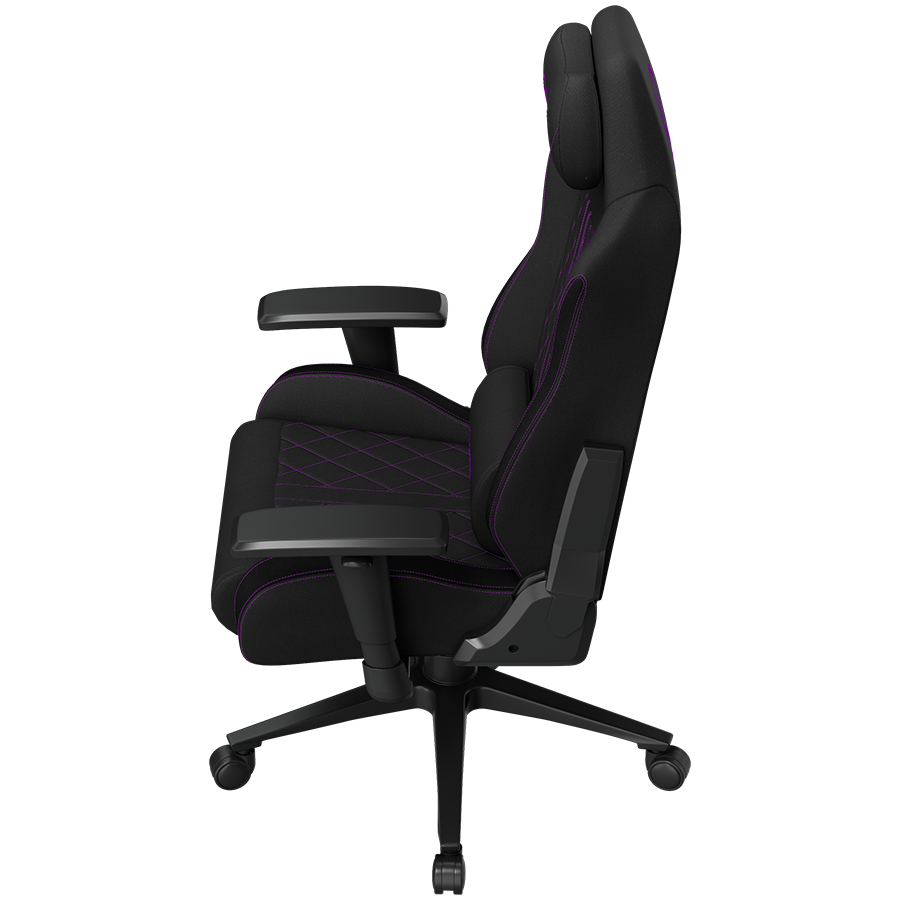 LORGAR CHA41, Ergonomic Gaming Chair Advanced, premium anti-stain fabric, Black/purple - slika 5