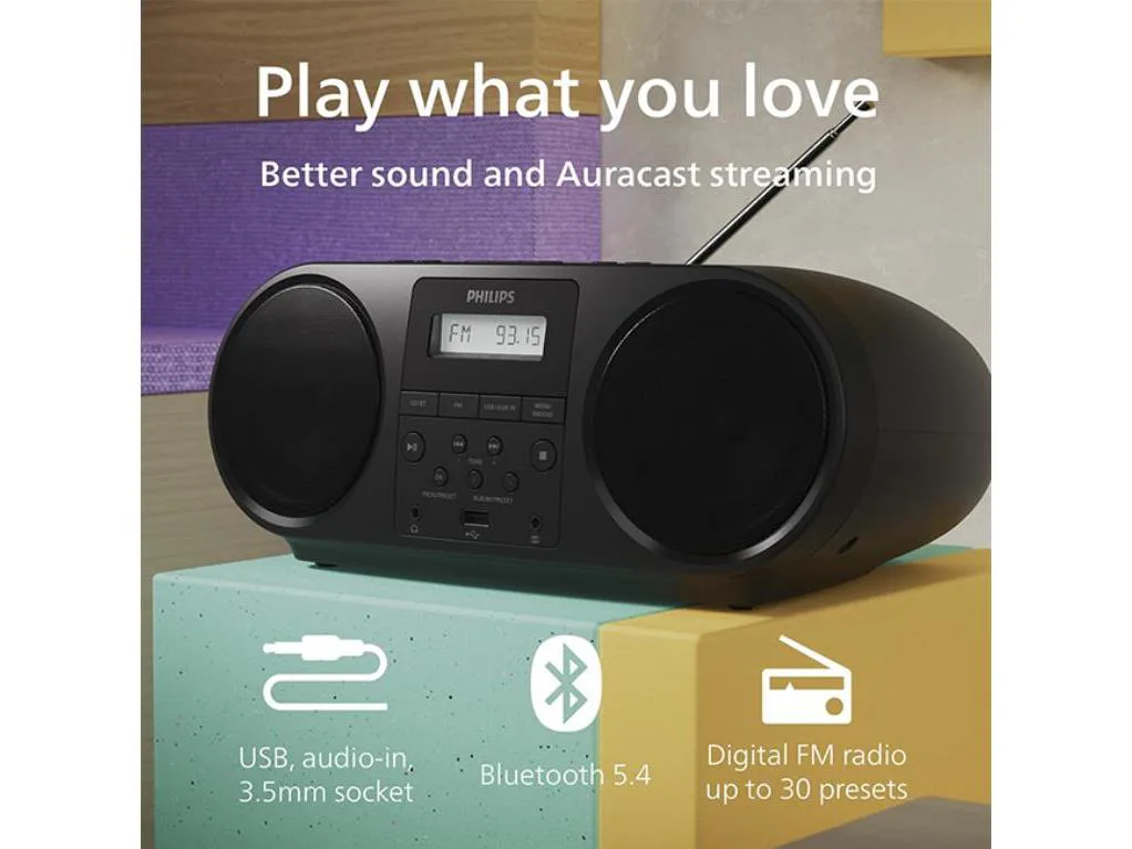 Philips TAZ5000/10 radioprijenosni; IPX4 otpornost;Bluetooth 5.3; FM/DAB+ digitalno - slika 5