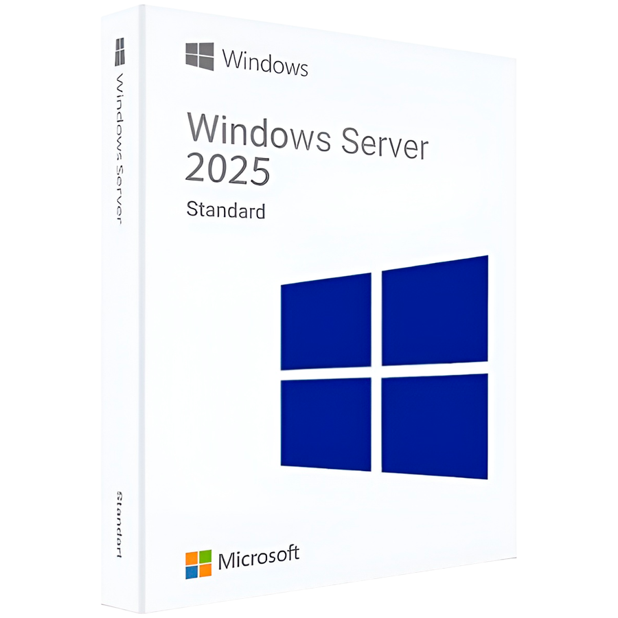 Windows Server 2025 Standard,No Media, WS2022 Std Downgrade w/DVD Media,Multi Lang, Customer Kit