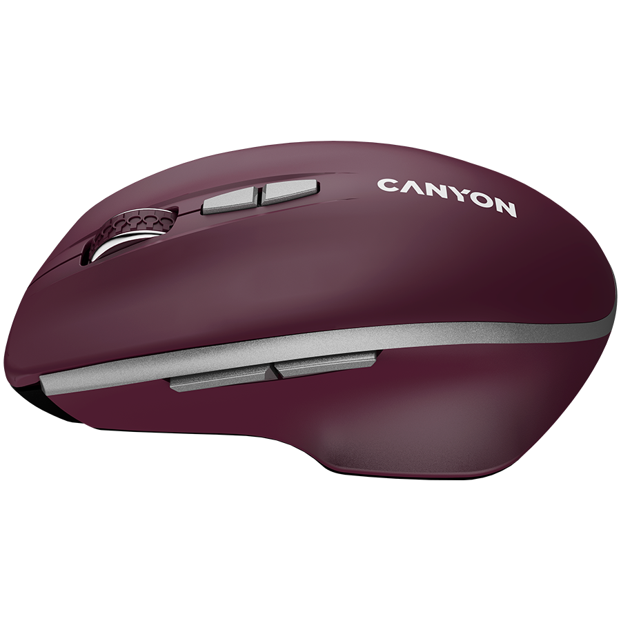CANYON mouse MW-21 BlueLED 7buttons Wireless Burgundy Red - slika 2