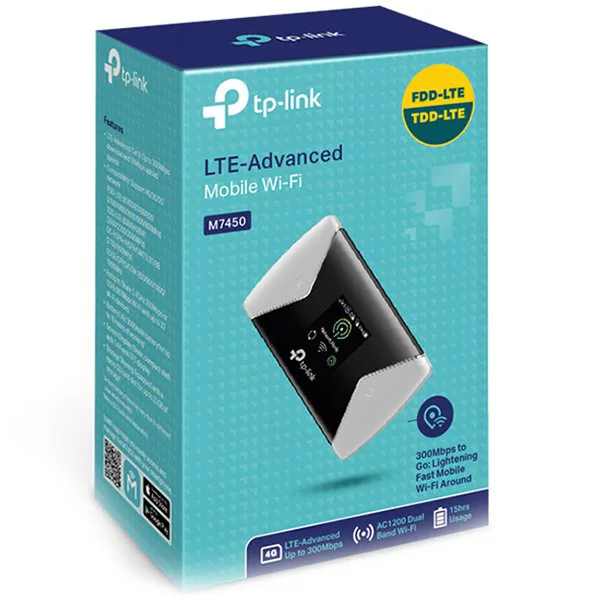 Mobile Router TP-Link 300Mbps 4G LTE-Advanced Mobile Wi-Fi, AC1200 selectable Dual Band Wi-Fi, internal 4G Modem, SIM card slot, micro SD card slot, 1.4 inch TFT color screen display, 3000mAH recharge - slika 2