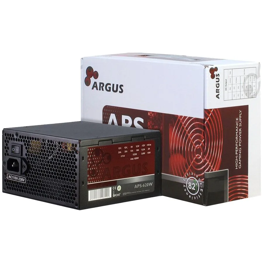 Inter-tech PSU Argus APS-620W12cm fan,  Mainboard 20+4Pin PCI-Express 6+2Pin, 4x IDE 4Pin (Molex) - slika 3