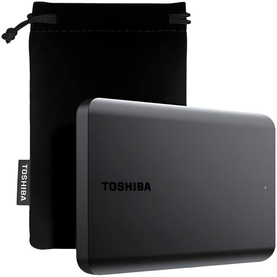 Toshiba External Hard Drive Canvio Basics Excl (2.5" 4TB, USB3.2 Gen 1, Black)