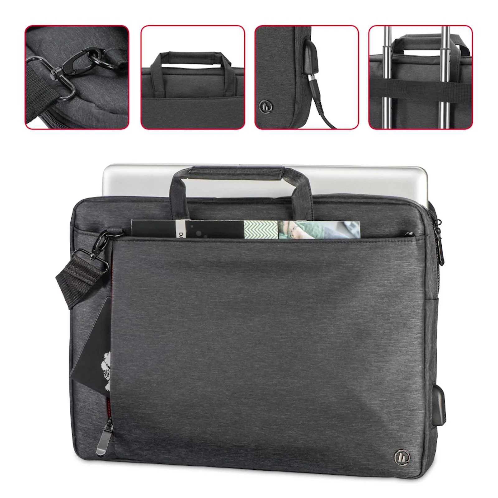Torba za laptop Hama "Manchester"  (17.3"), crna - slika 3