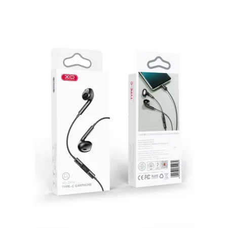 XO In-Ear Slušalice sa mikrofonom Type-C Music EP74 Black - slika 2
