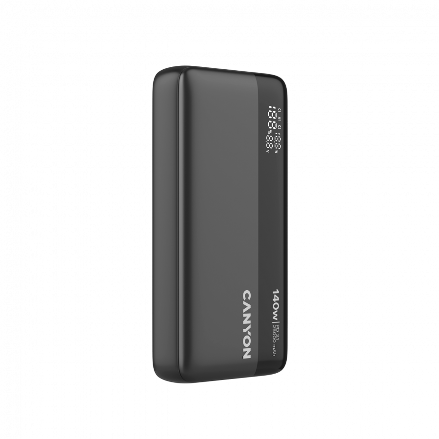 CANYON Power Bank PB-240, 25000mAh PD140W display power bank,Size160.0x82x27 mm Weight 508+-10g, Dark Grey - slika 7