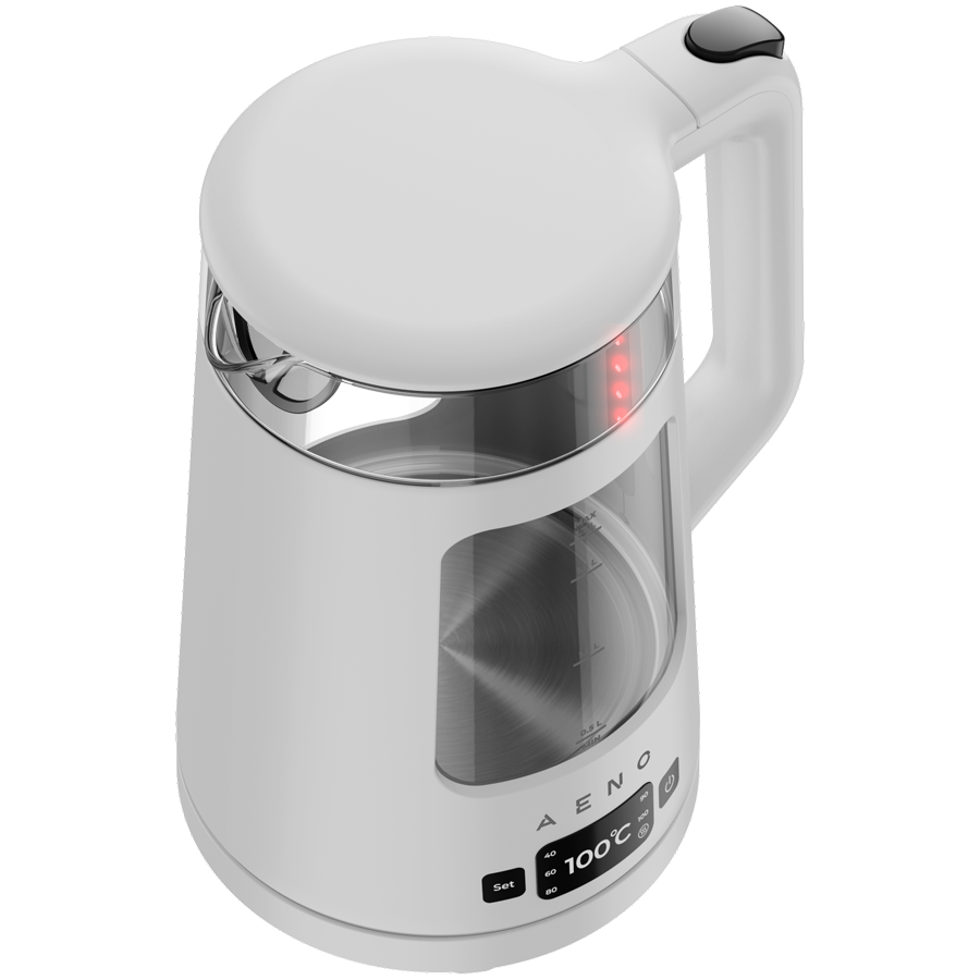AENO Electric Kettle EK6: 1850-2200W, 2L, Strix, Square-shaped body, Transparent lid, High Resistant Glass, LED-Illumination, Auto Power Off, Dry tank Protection - slika 7