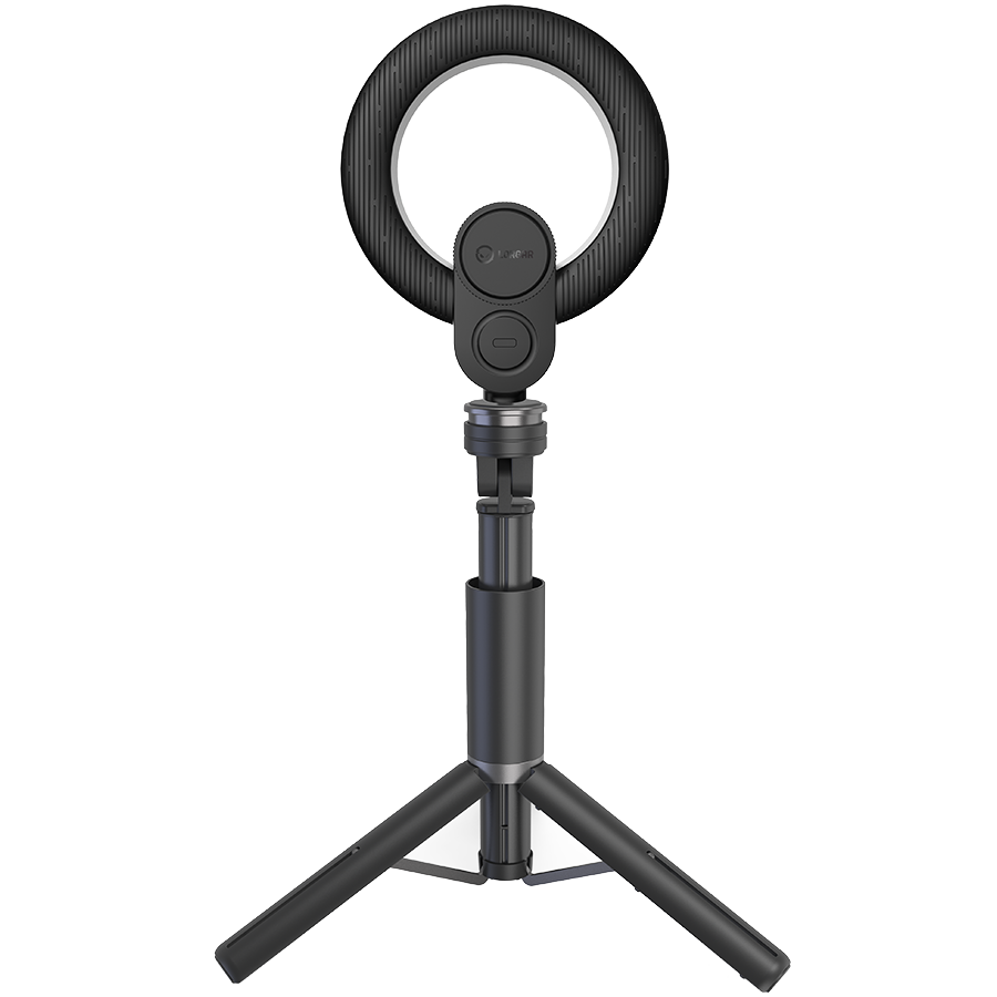 LORGAR Circulus 910, Streaming web camera, 5MP 2592X1944 max resolution, up to 60fps, 1/2.8", Sony STARVIS CMOS image sensor, full glass lens, 5.5'' built-in ring light (1700-14 000K), foldable tripod - slika 3