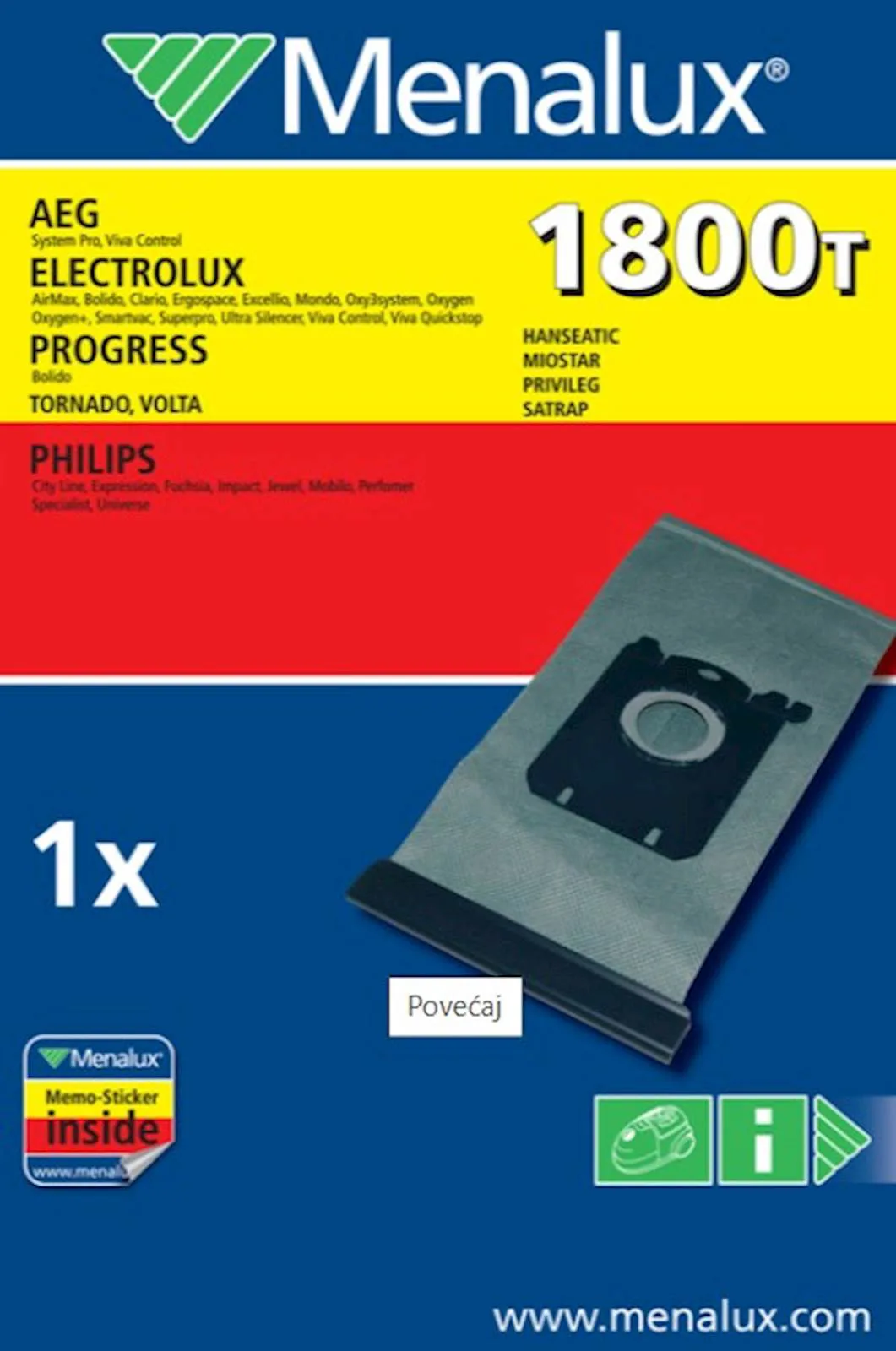 Vrećice za usisivače Electrolux 1800 T - slika 2