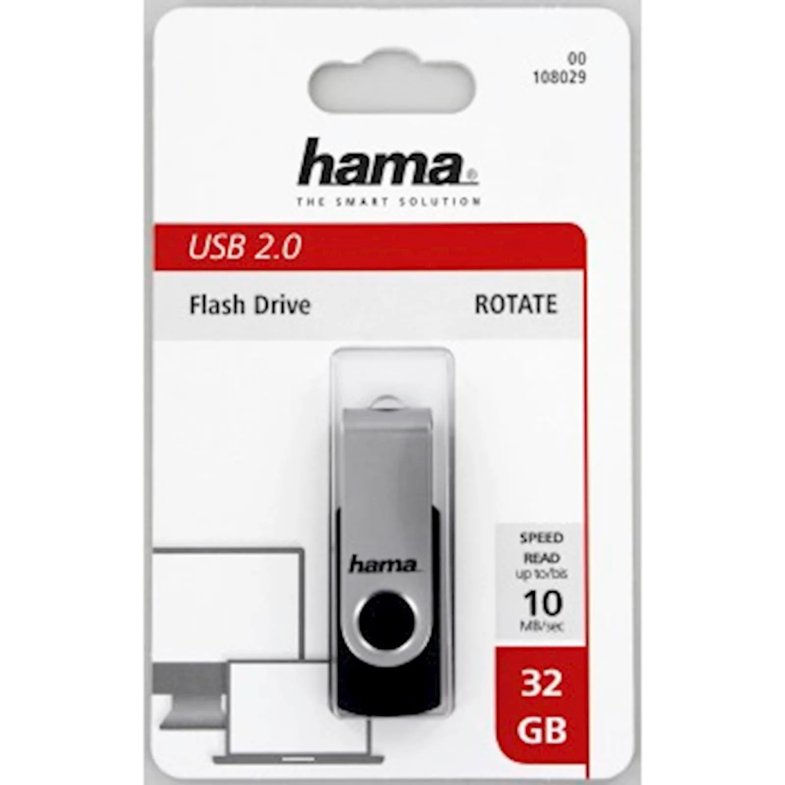 USB HAMA ROTATE 2.0 32GB, 10MB/s black/silver - slika 6