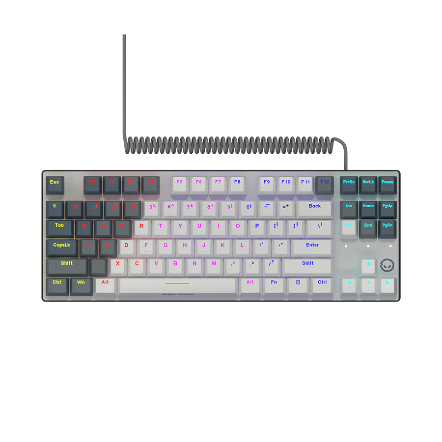 LORGAR Azar 514TKL, Wired RGB mechanical gaming keyboard, white, EN layout