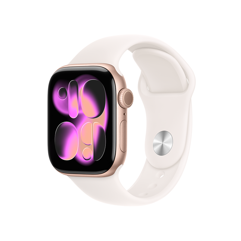 Apple Watch Series 11 GPS 42mm Rose Gold Aluminium Case With Light Blush SB MEU44 M/L