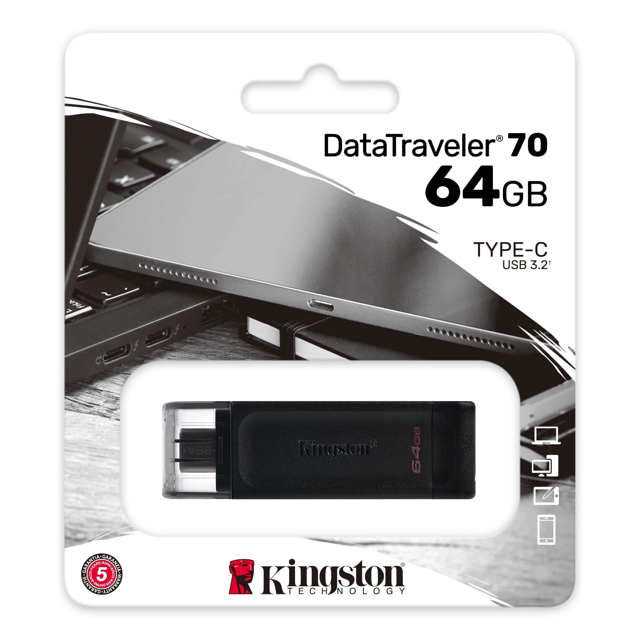 Kingston FD 64GB USB-CUSB 3.2 Gen 1 speedsPortable and simple design - slika 2