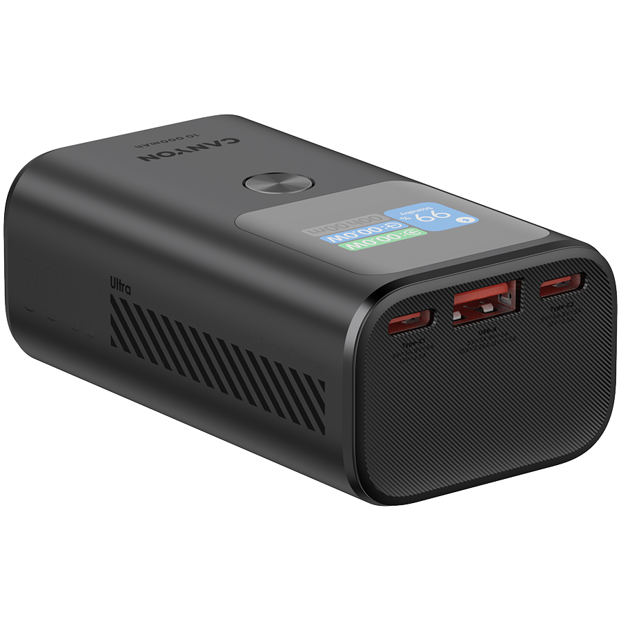 CANYON power bank OnPower 130 TFT 10000 mAh PD30W Dark Grey - slika 4