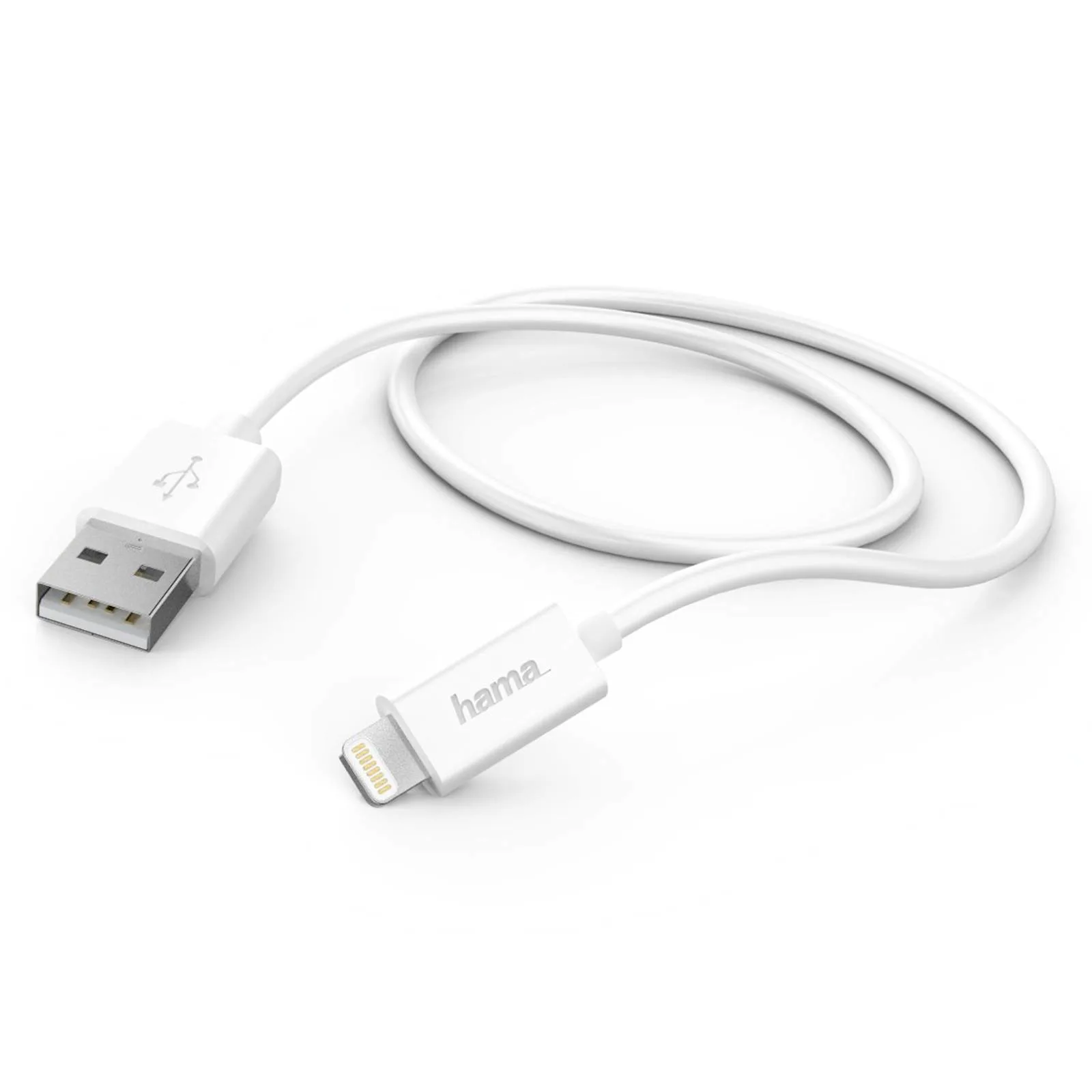 HAMA CHARGING/DATA CABLE, LIGHTNING, 1 M, BIJELI - slika 2