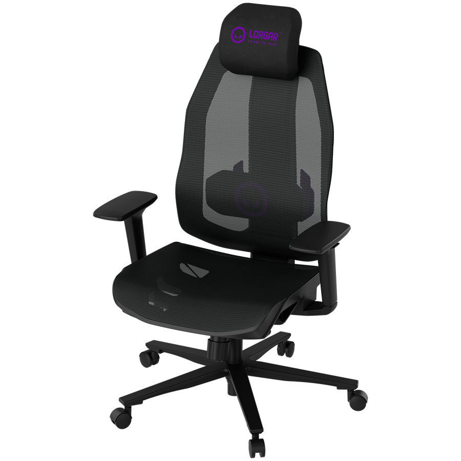 LORGAR CHP51 Mesh Gaming Chair Pro Multi-adjastable Black/Purple - slika 3