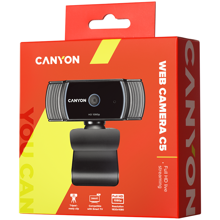 CANYON webcam C5 Full HD 1080p Auto Focus Black - slika 3