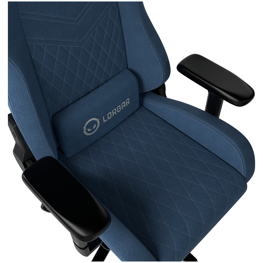 LORGAR Ace 422, Gaming chair, Anti-stain durable fabric, 1.8 mm metal frame, multiblock mechanism, 4D armrests, 5 Star aluminium base, Class-4 gas lift, 75mm PU casters, Blue - slika 6