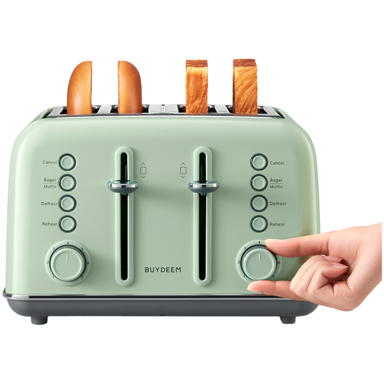 BUYDEEM 4 Slice Toaster, model DT640E, color Cozy Greenish, EU - slika 8