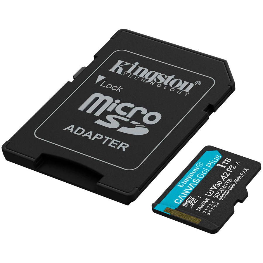 Kingston 1TB microSDXC Canvas Go Plus Gen4 200MB/s A2 U3 V30 Card + Adapter - slika 2