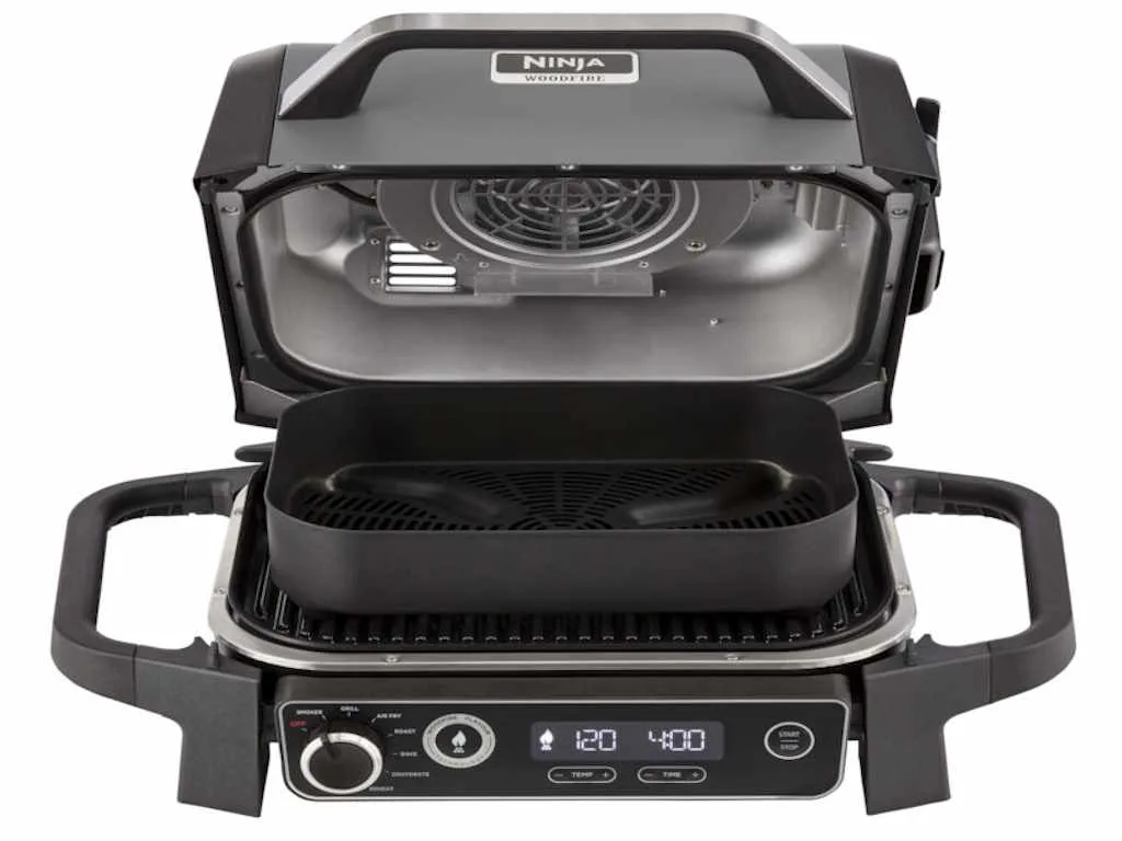 Ninja elektricni rostilj7 funkcija, tezina 10,18 kg.Woodfire tehnologija, do 75% manje masti - slika 4