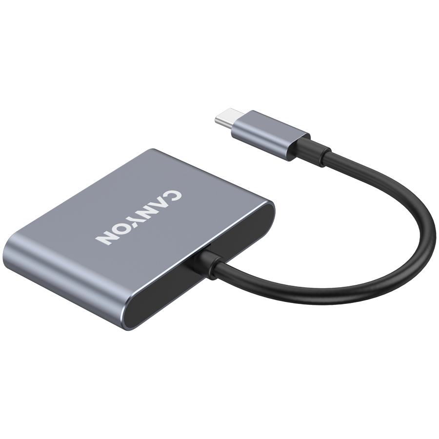 CANYON hub DS-3 3in1 USB-C Dark Grey - slika 3