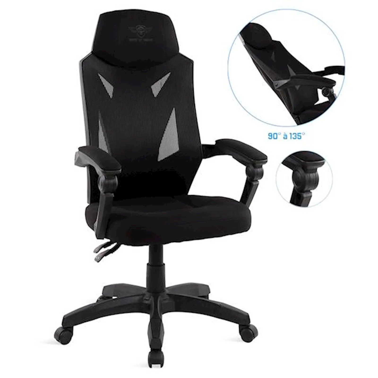 Stolica gaming SOG HELLCAT - Crna - slika 5