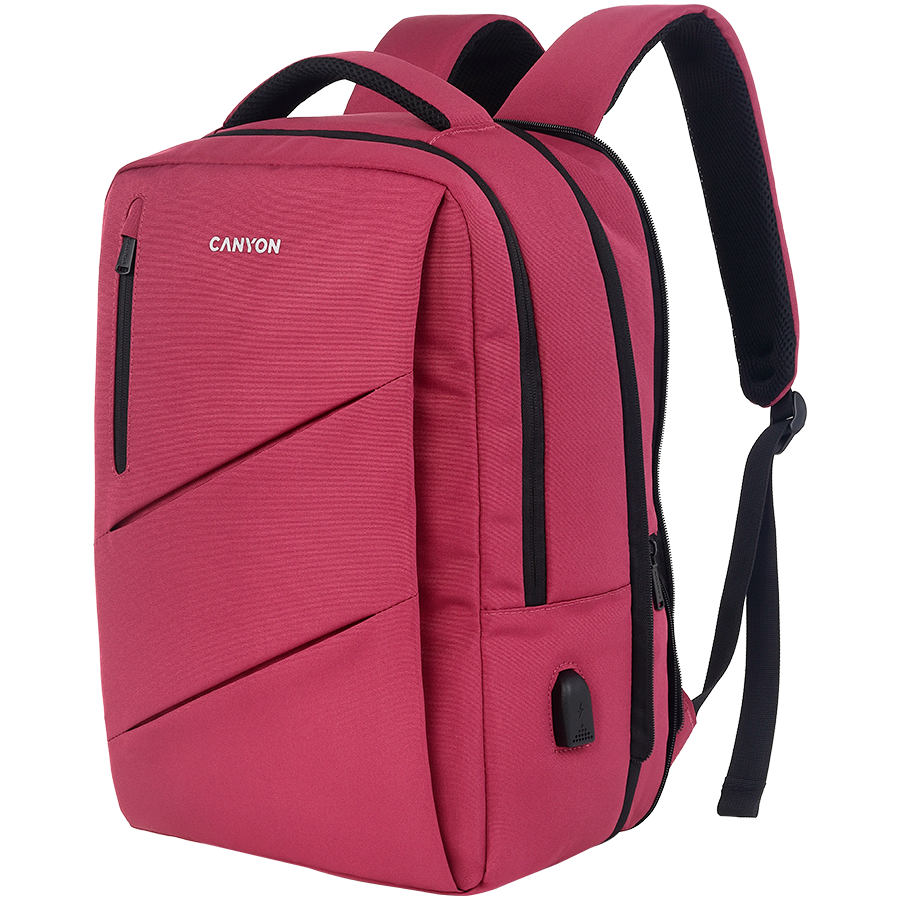 CANYON backpack BPE-5 Urban USB 15.6'' Red - slika 2