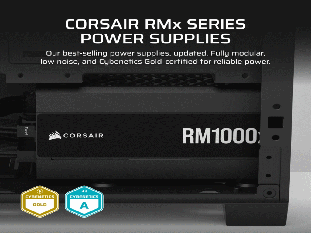 Corsair PSU 1000W RM1000xGold, Fully Modular, 12V-2x612xSATA, 4xPCIe, ATX 3.1, PCIe 5.1 - slika 3