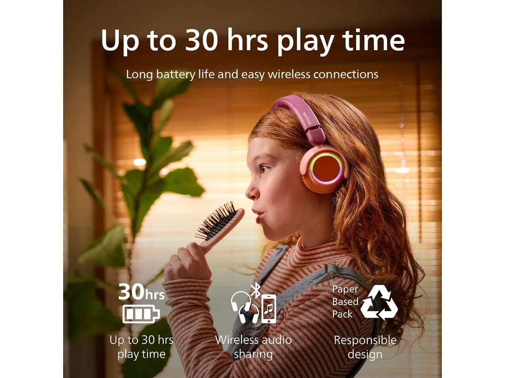 Philips TAK4200 djecije slusBT; LED svjetla; do 45h bateribezicno dijeljenje zvuka; aplikacija - slika 6