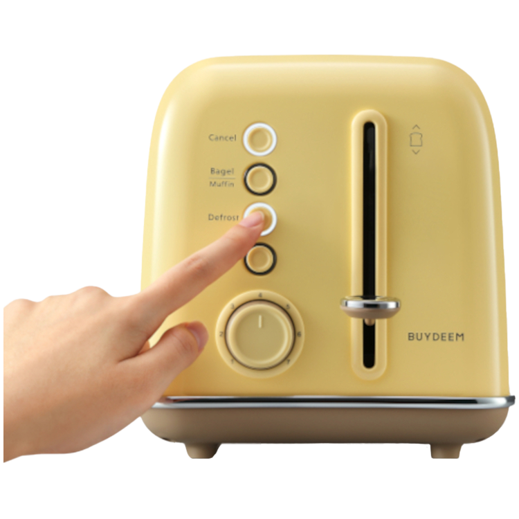 BUYDEEM 2 Slice Toaster, model DT620E, color Mellow Yellow, EU - slika 3