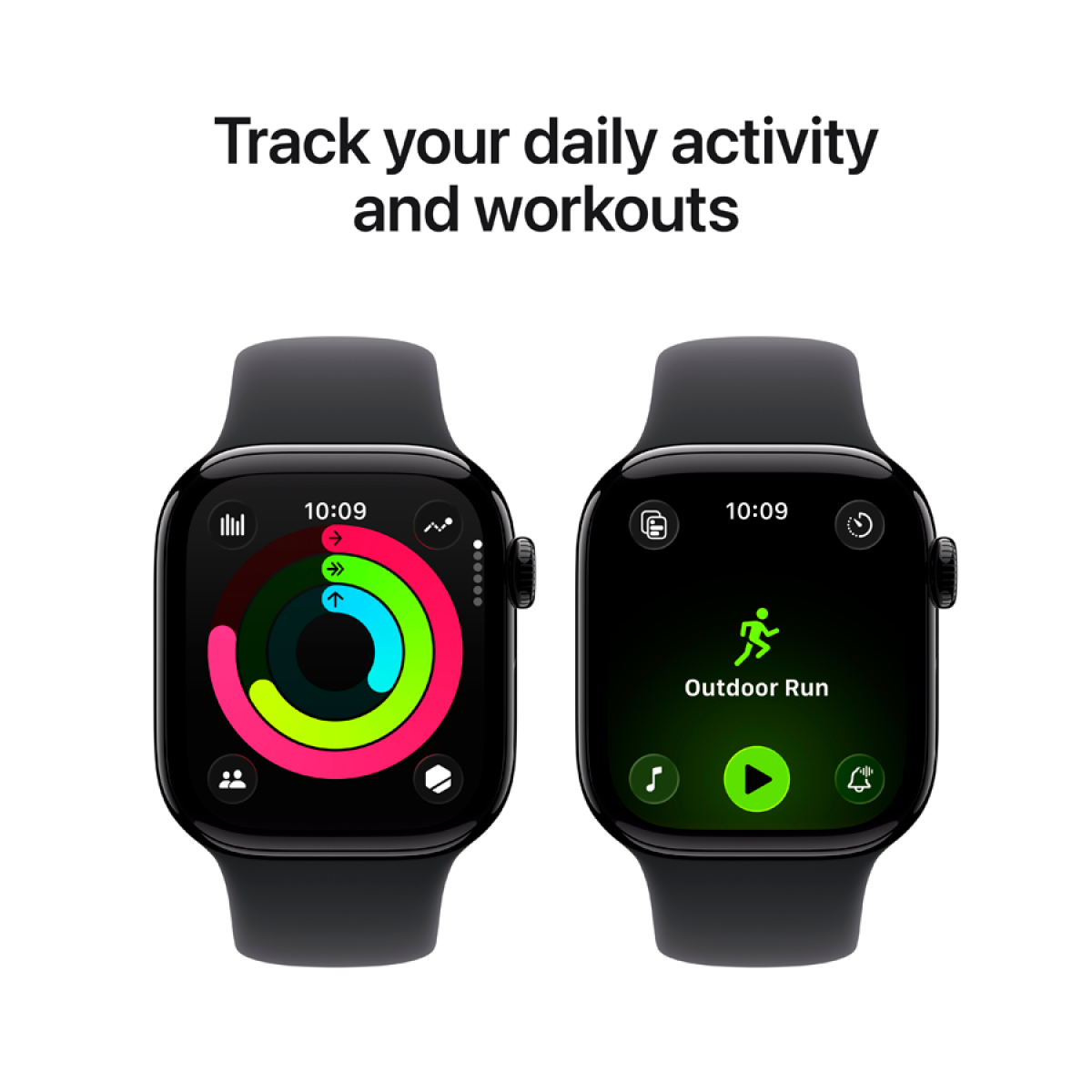 Apple Watch Series 11 GPS 42mm Jet Black Aluminium Case with Black Sport Band - S/M,Model A3331 - slika 8