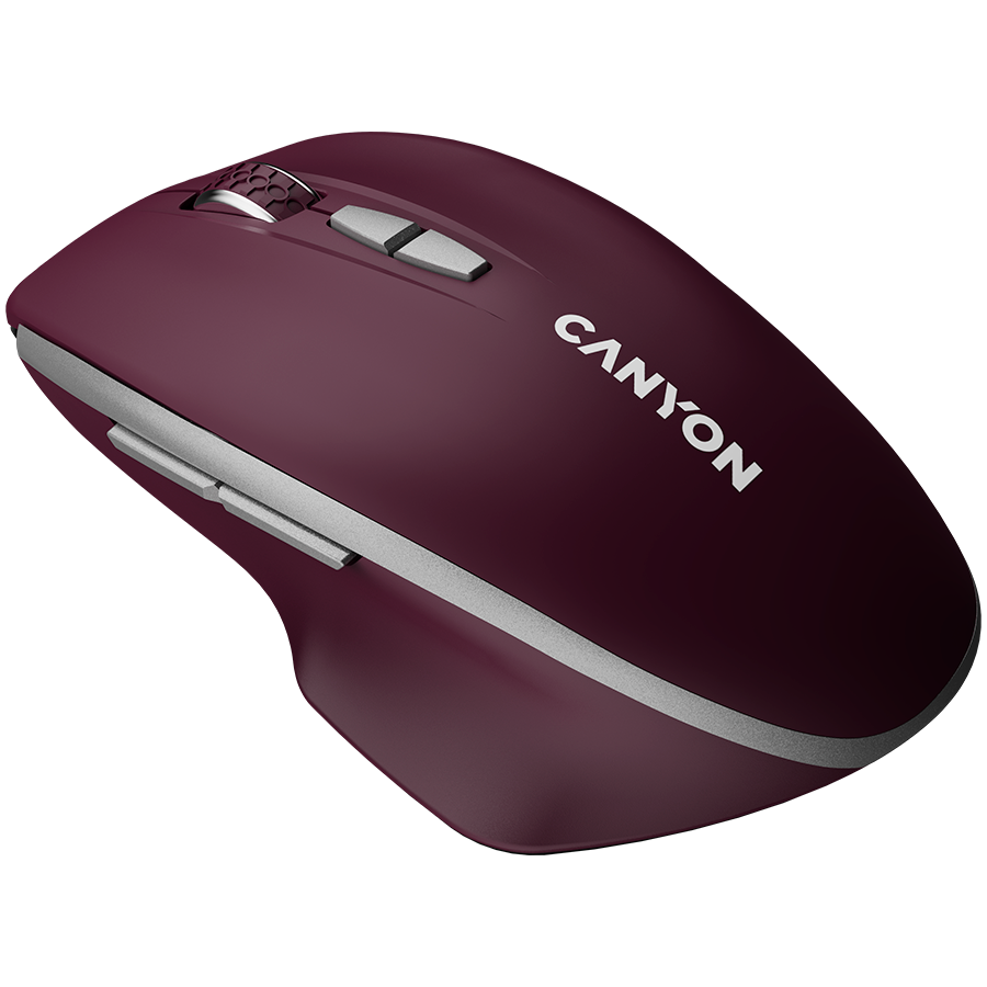 CANYON mouse MW-21 BlueLED 7buttons Wireless Burgundy Red - slika 3