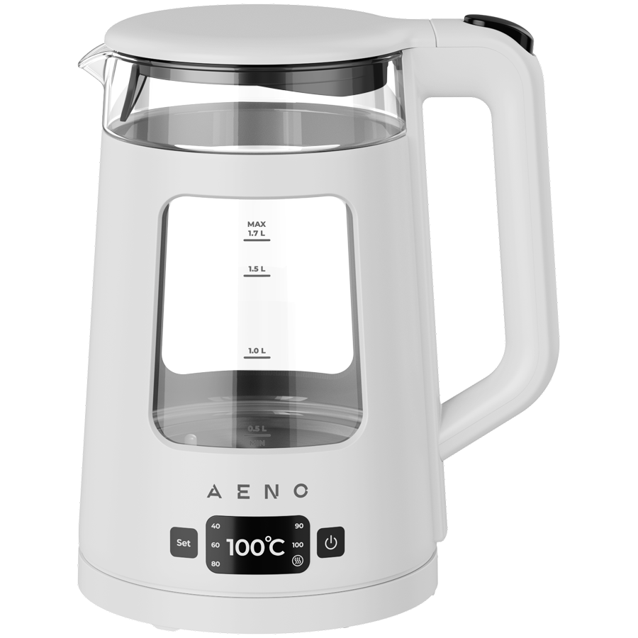 AENO Electric Kettle EK6: 1850-2200W, 2L, Strix, Square-shaped body, Transparent lid, High Resistant Glass, LED-Illumination, Auto Power Off, Dry tank Protection - slika 2