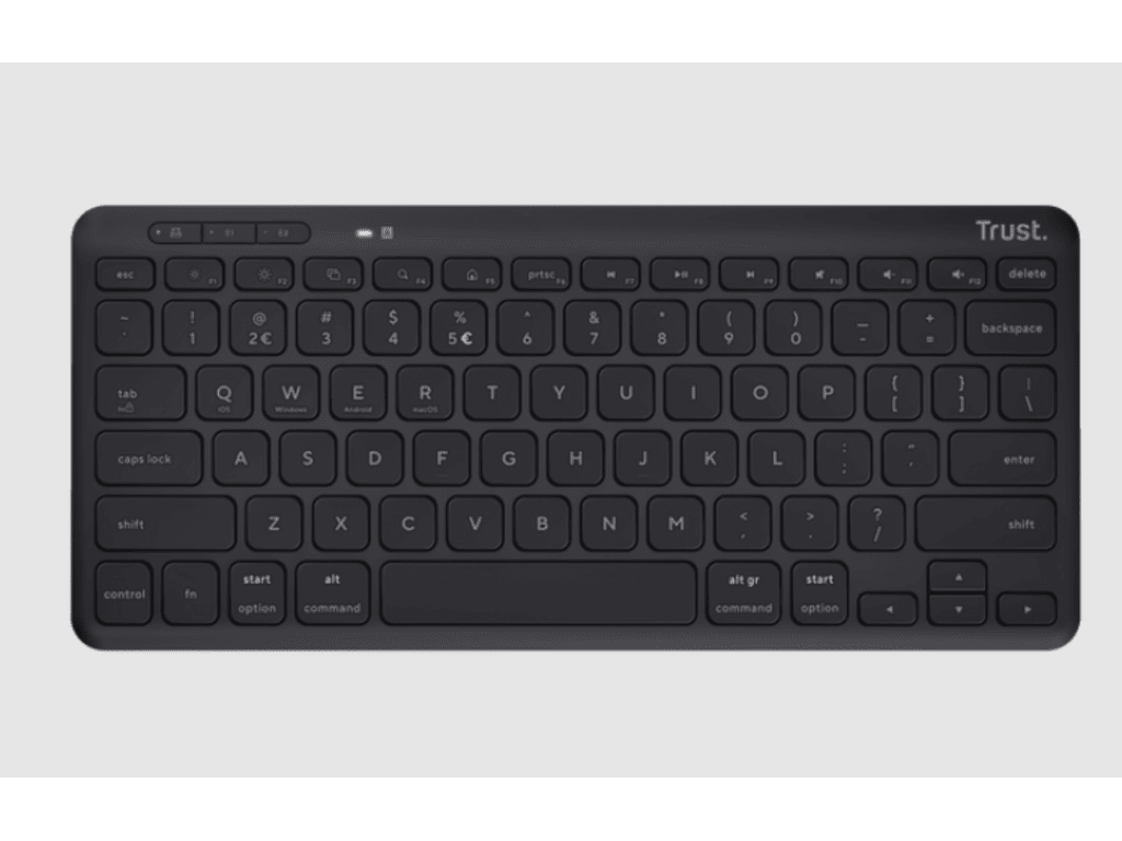 Trust Lyra wireless tastatura, USB 1.1, RF 2.4GHz, Bluetooth5.0, US layout - slika 2