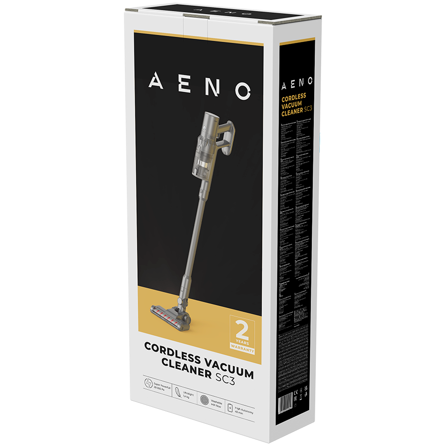 AENO Cordless vacuum cleaner SC3: electric turbo brush, LED lighted brush, resizable and easy to maneuver, 250W - slika 4
