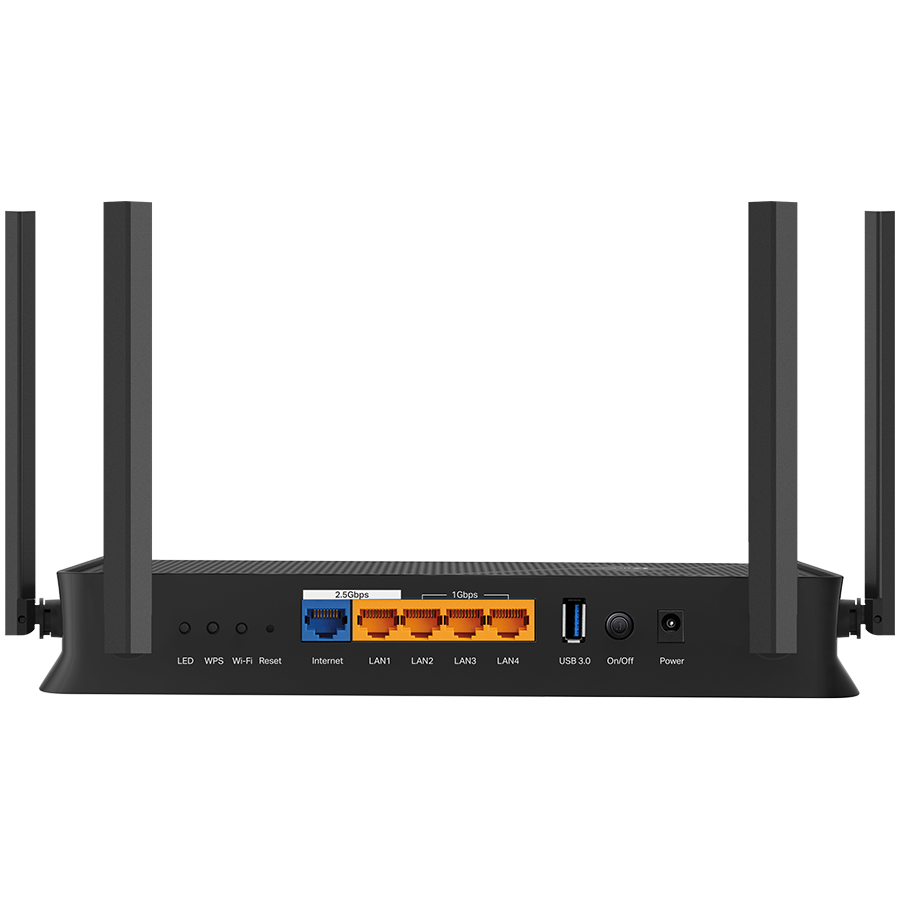 TP-Link Archer BE230 BE3600 Dual-Band Wi-Fi 7 Router, 688 Mbps at 2.4 GHz + 2882 Mbps at 5 GHz,4× external Antennas, 2.0 GHz Quad-Core CPU, 1x2.5 Gbps WAN port + 1x2.5 Gbps LAN port + 3x1 Gbps LAN por - slika 6