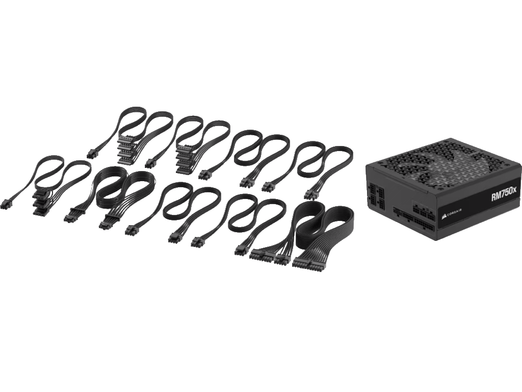 Corsair PSU 750w RM750xGold, Fully Modular, 12V-2x68xSATA, 4xPCIe, ATX 3.1, PCIe 5.1 - slika 2
