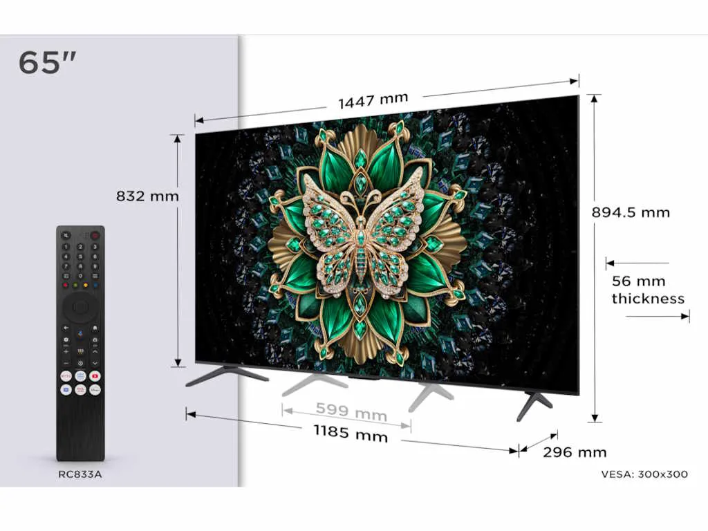 TCL TV 65C6K 4K QD-Mini LED TV144Hz Google TV; Game Master;Dolby Atmos; Onkyo 2.1; HDR Premium; - slika 3