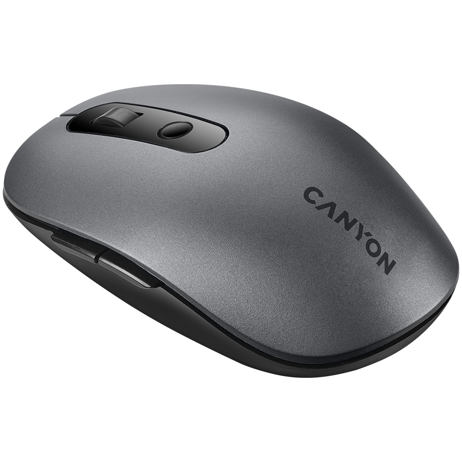 CANYON MW-9, 2 in 1 Wireless optical mouse with 6 buttons, DPI 800/1000/1200/1500, 2 mode(BT/ 2.4GHz), Battery AA*1pcs, Grey, 65.4*112.25*32.3mm, 0.092kg - slika 4